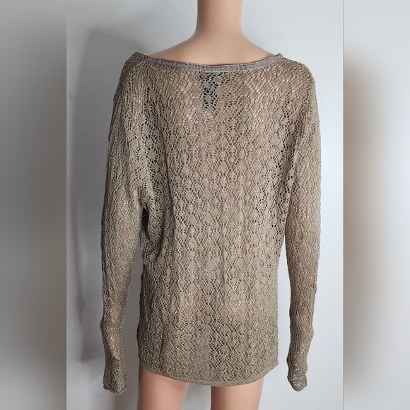 Lane Bryant tan and gold v-neck light weight sweater size 22/24 casual plus size - Picture 6 of 10